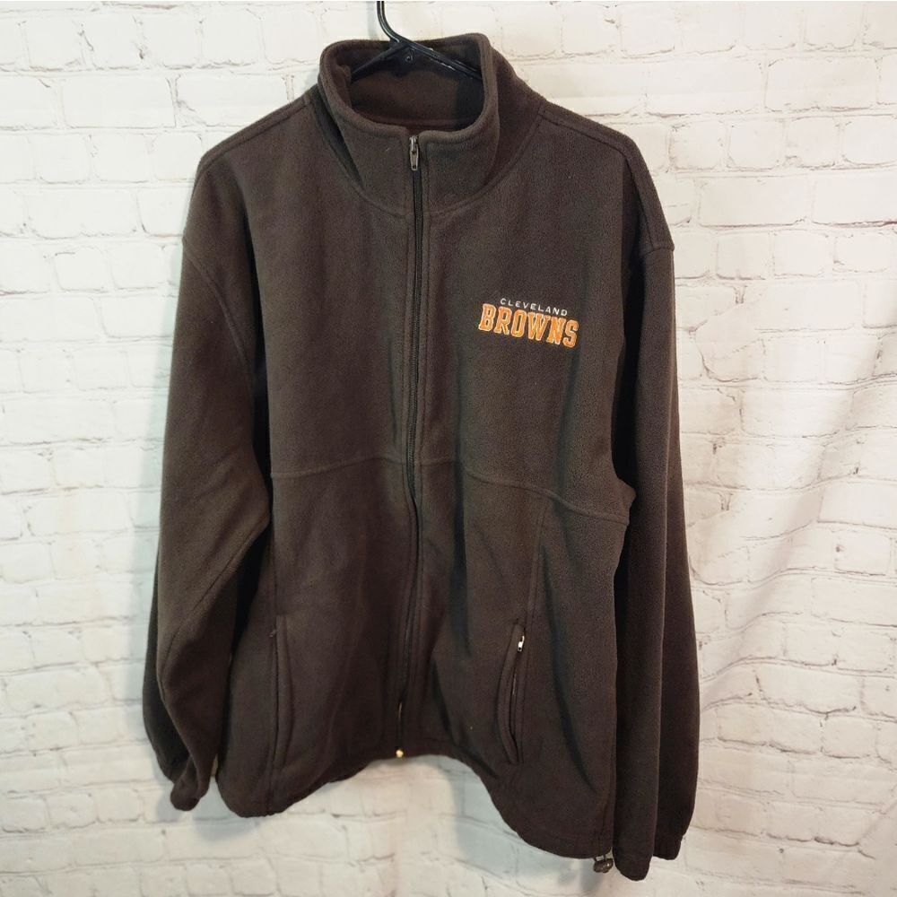 Men's Reebok NFL, Cleveland Browns full zip sweater, size XL